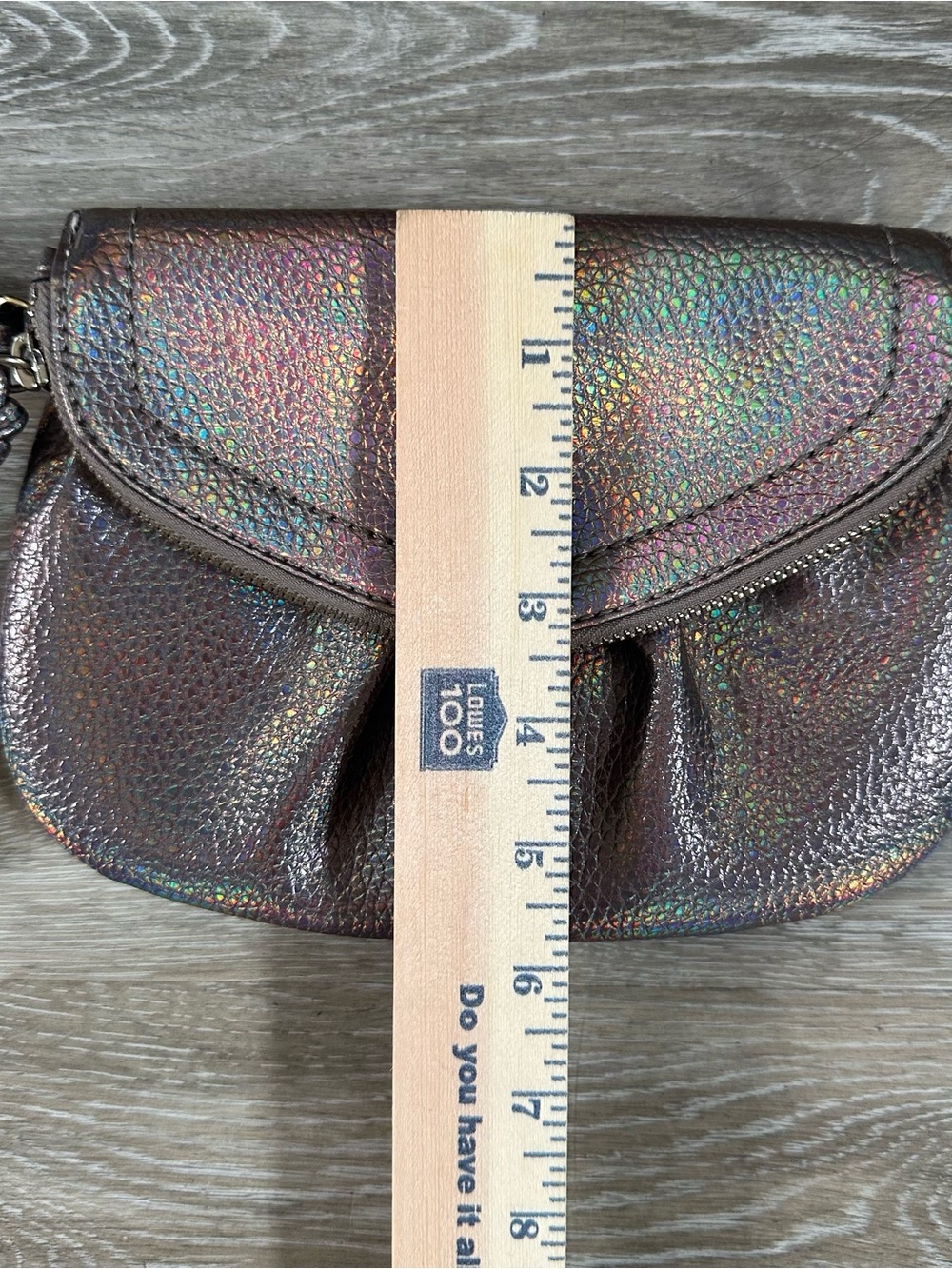 Pewter Rainbow holographic juicy couture clutch bracelet purse - Picture 3 of 7